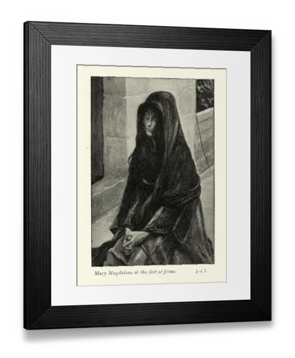 Framed Print : Mary Magdalene at the feet of Jesus Framed Print : Mary Magdalene at the feet of Jesus