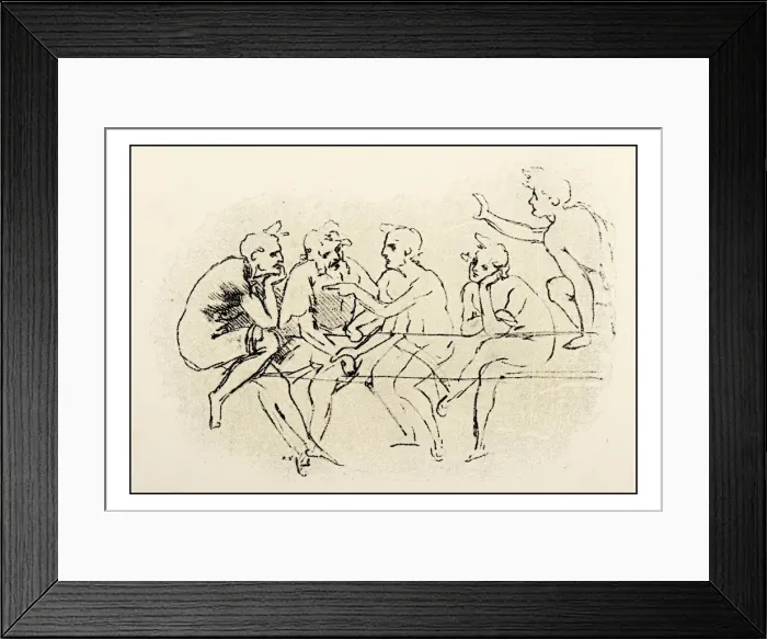 Framed Print : Leonardos sketches and drawings: The last supper Framed Print : Leonardos sketches and drawings: The last supper
