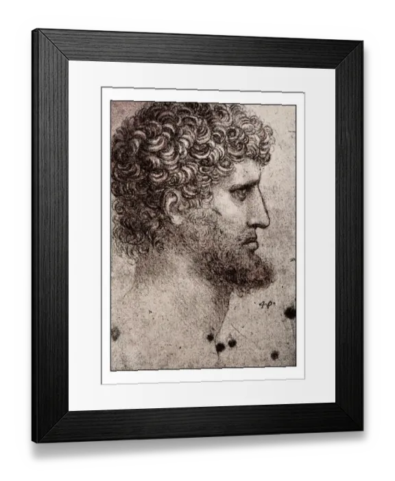 Framed Print : Leonardos sketches and drawings: The last supper, apostle Framed Print : Leonardos sketches and drawings: The last supper, apostle