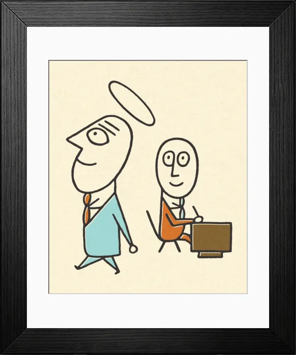Framed Print : Businessman as an Angel Framed Print : Businessman as an Angel