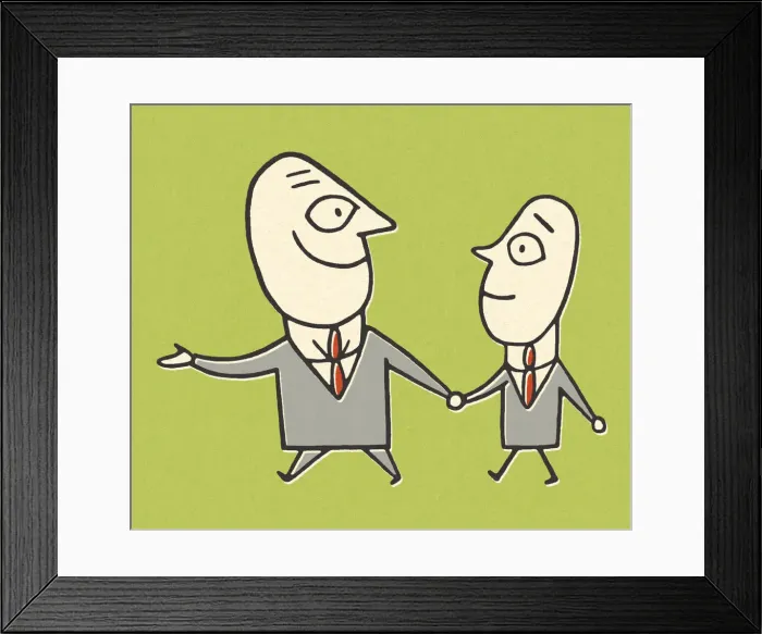 Framed Print : Father and Son Businessmen Framed Print : Father and Son Businessmen