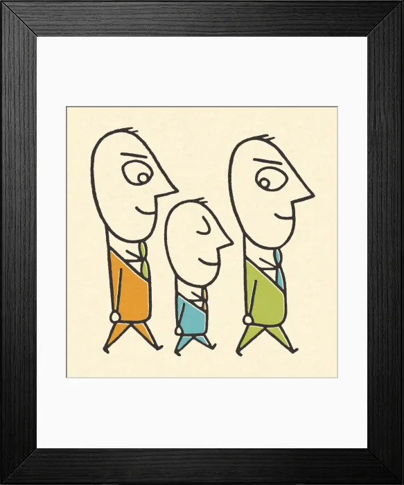 Framed Print : Three Businessmen Walking Framed Print : Three Businessmen Walking