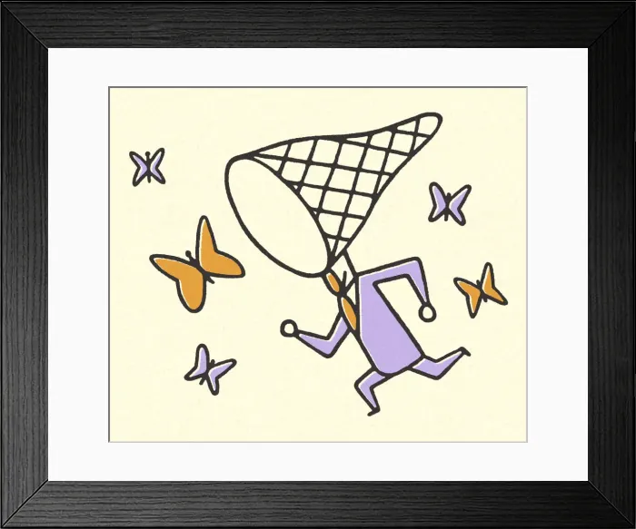 Framed Print : Catching Butterflies
