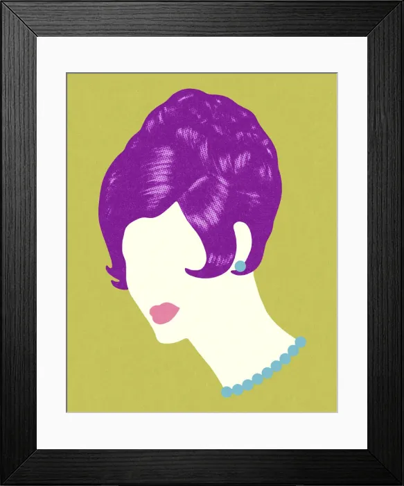 Framed Print : Purple Wig Framed Print : Purple Wig