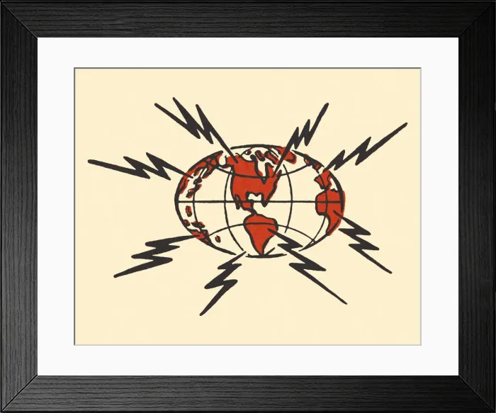 Framed Print : Lightning Bolts Around the World Framed Print : Lightning Bolts Around the World