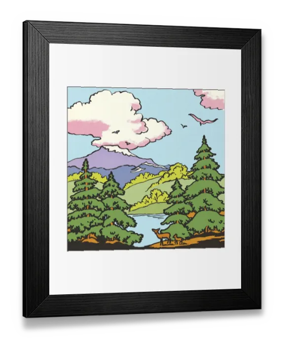 Framed Print : Wilderness Scene Framed Print : Wilderness Scene