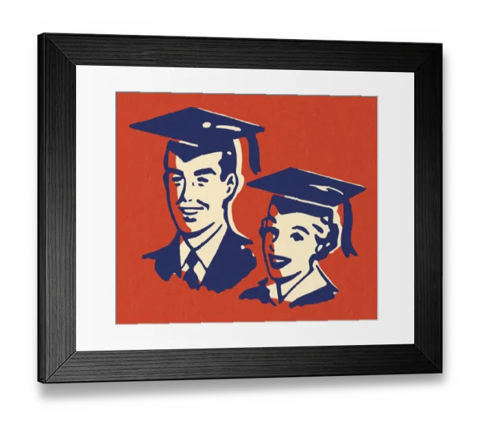Framed Print : Two Graduates Framed Print : Two Graduates