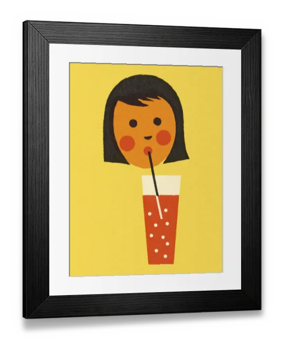Framed Print : Person Drinking a Beverage Framed Print : Person Drinking a Beverage