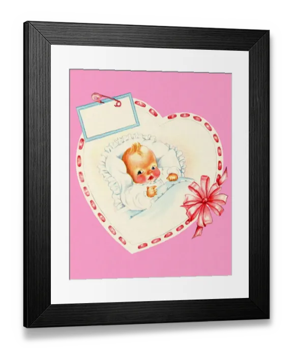 Framed Print : Baby in a Heart Framed Print : Baby in a Heart
