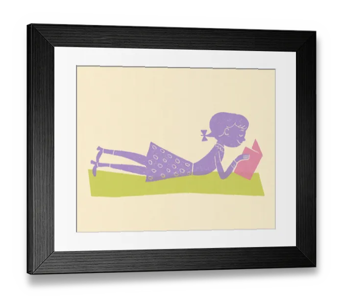 Framed Print : Girl Reading