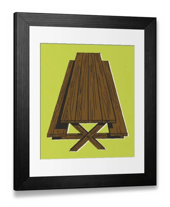 Framed Print : Picnic Table Framed Print : Picnic Table