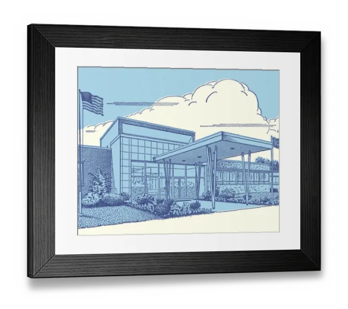 Framed Print : School Building Framed Print : School Building
