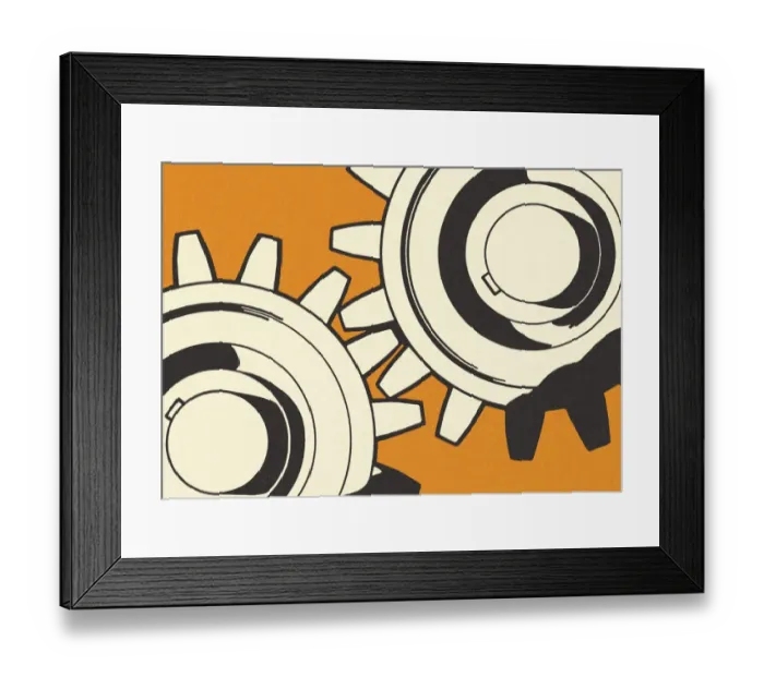 Framed Print : Gears