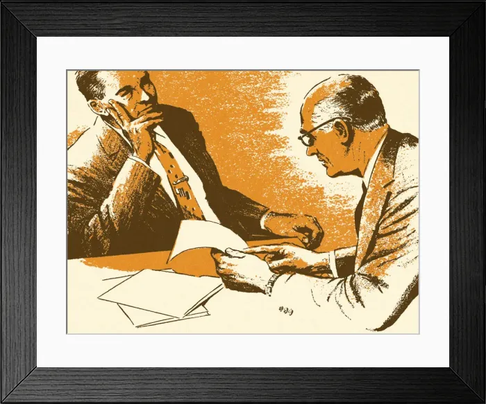 Framed Print : Two Businessmen in a Meeting Framed Print : Two Businessmen in a Meeting