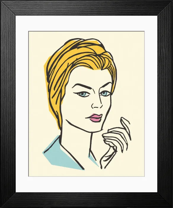 Framed Print : Portrait of a Blond Woman Framed Print : Portrait of a Blond Woman
