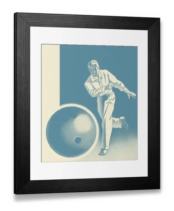 Framed Print : Man Bowling Framed Print : Man Bowling