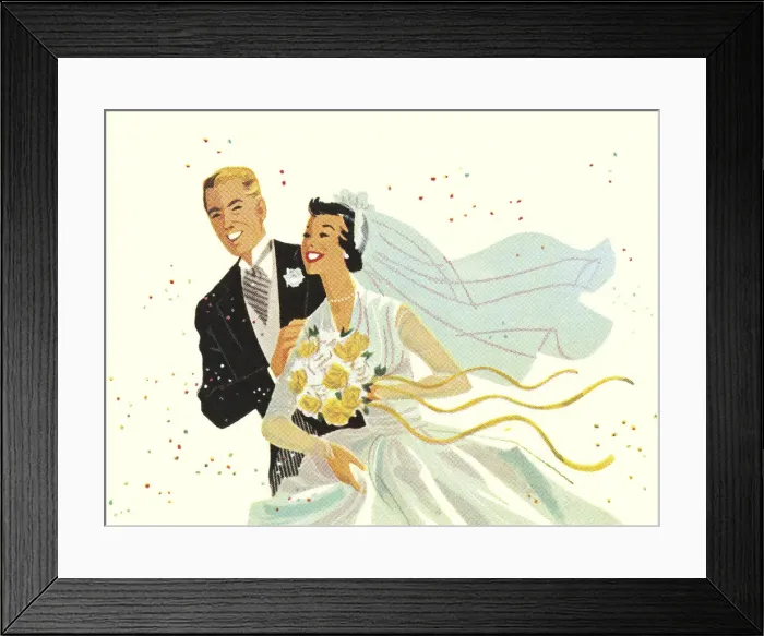 Framed Print : Wedding Couple Framed Print : Wedding Couple