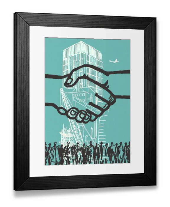Framed Print : Handshake Framed Print : Handshake