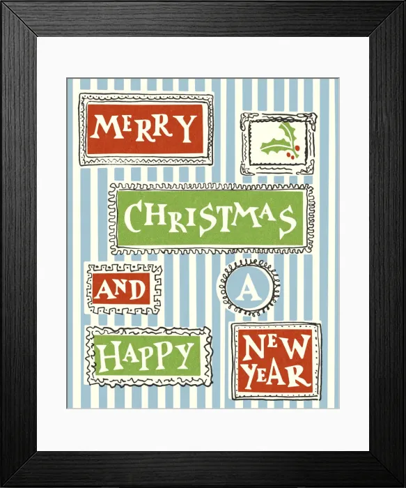 Framed Print : Christmas Stamps Framed Print : Christmas Stamps