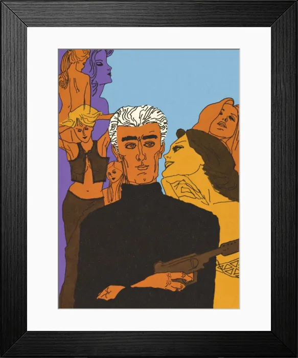Framed Print : Seductive Women and a Handsome Man Framed Print : Seductive Women and a Handsome Man
