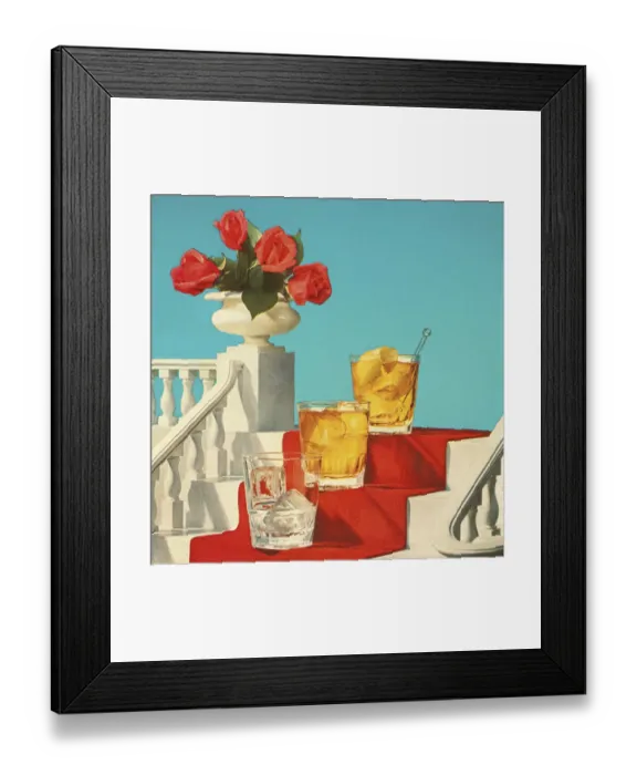 Framed Print : Cocktails on a Staircase Framed Print : Cocktails on a Staircase