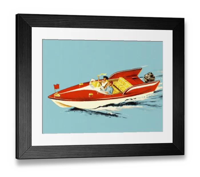 Framed Print : Speedboat Framed Print : Speedboat