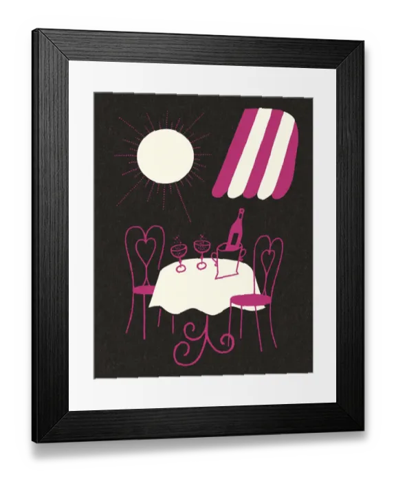 Framed Print : Bistro Seating Framed Print : Bistro Seating