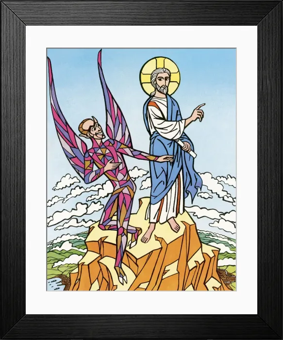 Framed Print : The Devil and Jesus Framed Print : The Devil and Jesus