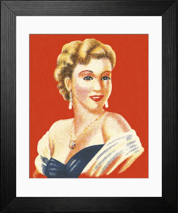 Framed Print : Portrait of a Glamorous Lady