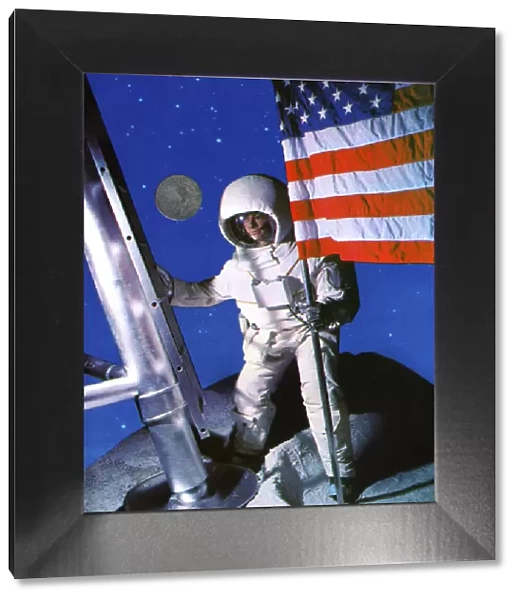 American Astronaut in Outer Space