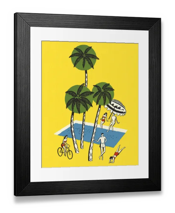 Framed Print : Palm Trees and a Swimming Pool Framed Print : Palm Trees and a Swimming Pool