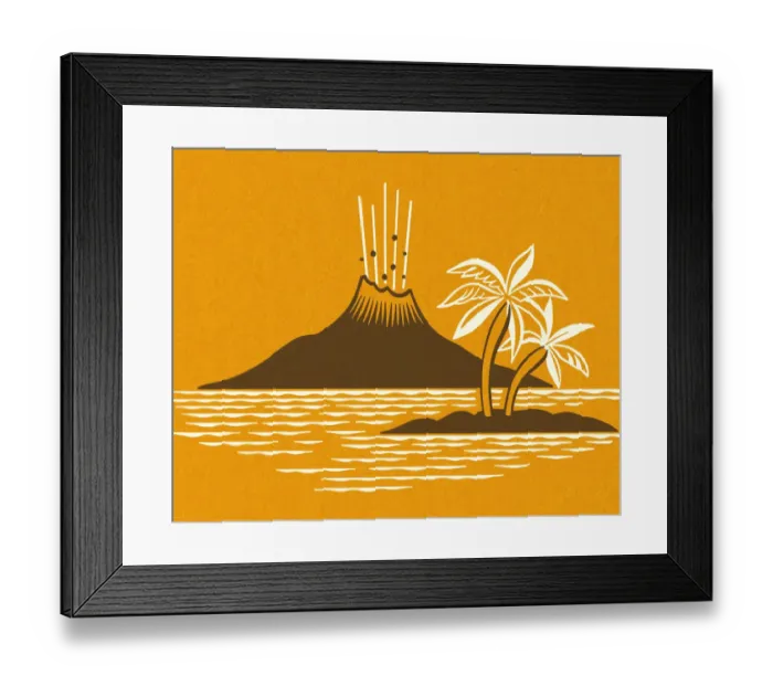 Framed Print : Tropical Volcano