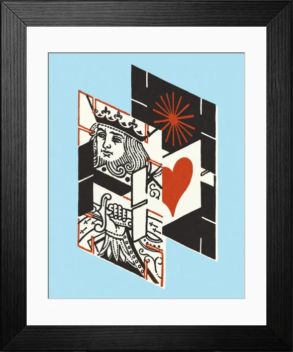 Framed Print : Construction Playing Cards Framed Print : Construction Playing Cards