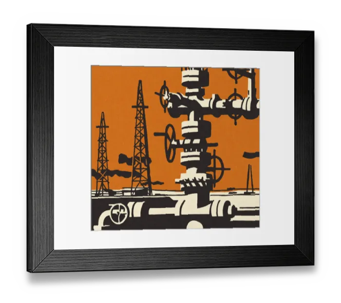 Framed Print : Oil Refinery Framed Print : Oil Refinery