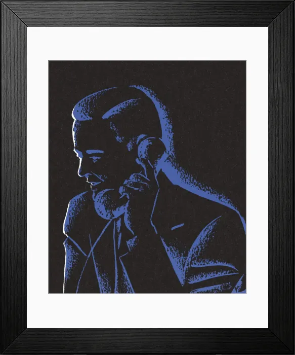 Framed Print : Man on the Telephone Framed Print : Man on the Telephone