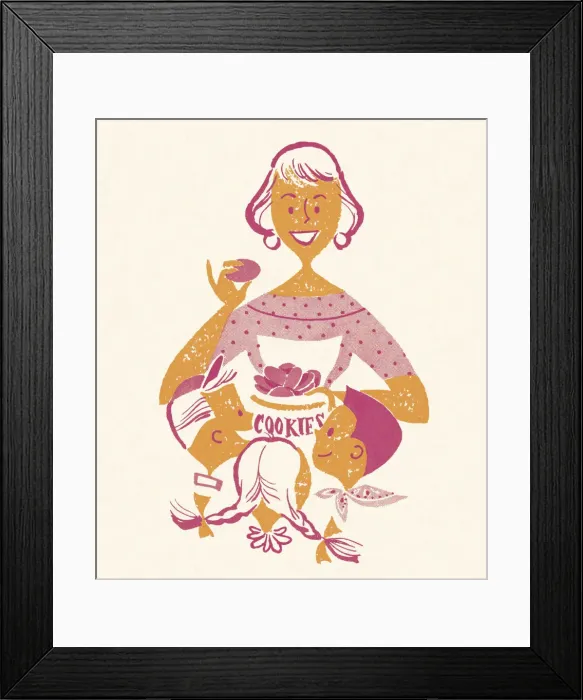 Framed Print : Woman with Cookies for the Children Framed Print : Woman with Cookies for the Children