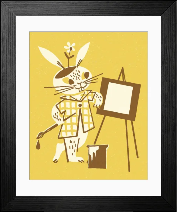 Framed Print : Bunny Artist Framed Print : Bunny Artist
