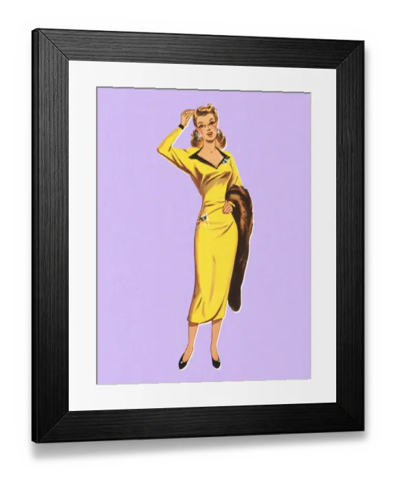 Framed Print : Fashionable Lady Framed Print : Fashionable Lady