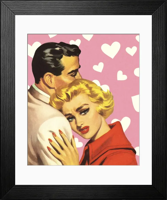 Framed Print : Man and Woman Hugging Framed Print : Man and Woman Hugging