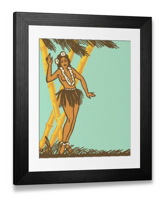 Framed Print : Hawaiian Woman Framed Print : Hawaiian Woman