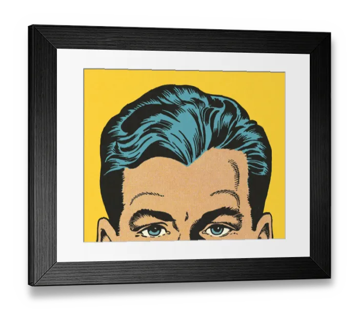 Framed Print : Cropped Mans Face Framed Print : Cropped Mans Face