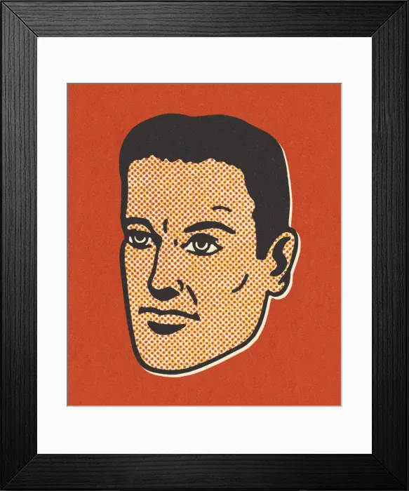 Framed Print : Mans Face Framed Print : Mans Face