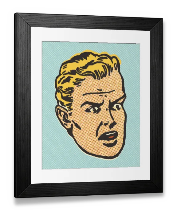 Framed Print : Angry Man Framed Print : Angry Man