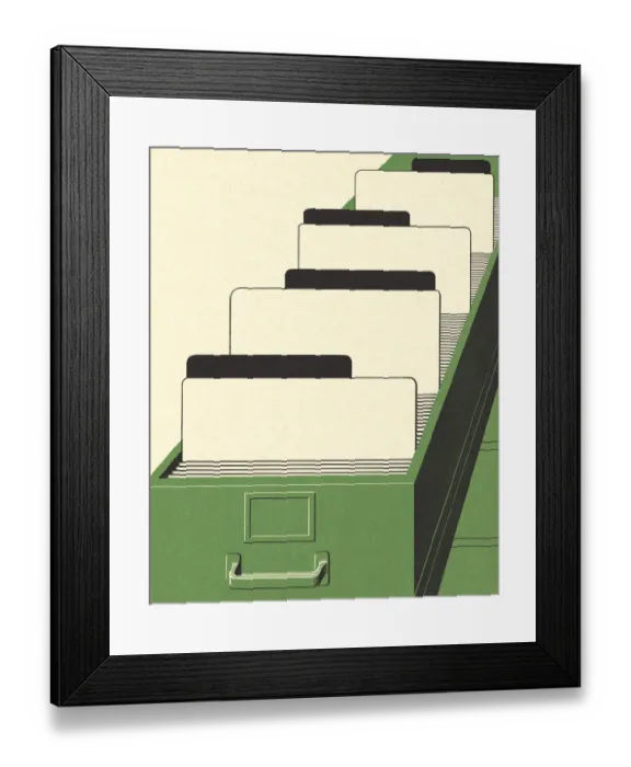 Framed Print : File Cabinet Framed Print : File Cabinet