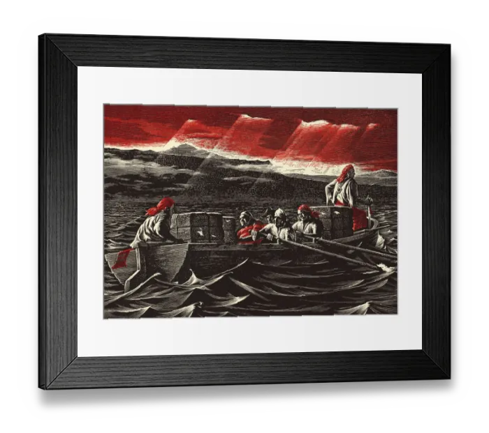 Framed Print : Six Pirates on a Boat Framed Print : Six Pirates on a Boat