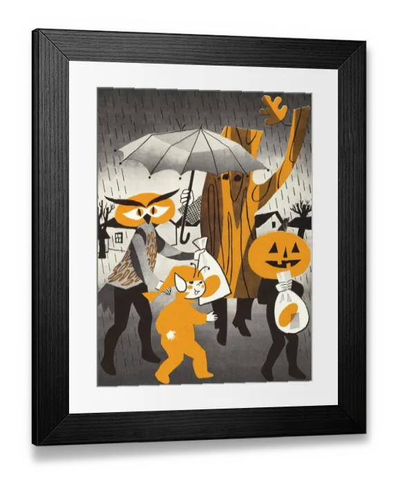 Framed Print : Halloween Trick-or-Treaters Framed Print : Halloween Trick-or-Treaters