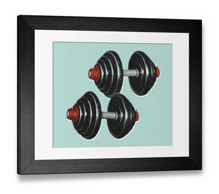 Framed Print : Two Barbells