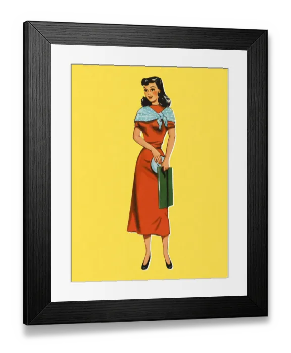 Framed Print : Fashionable Lady Framed Print : Fashionable Lady