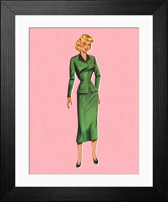 Framed Print : Fashionable Lady Framed Print : Fashionable Lady