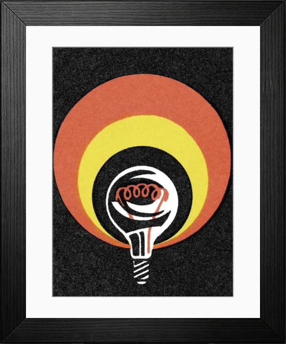Framed Print : Lightbulb Glow Framed Print : Lightbulb Glow
